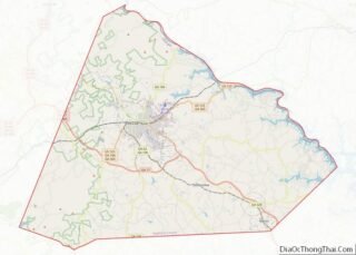 Map of Stephens County, Georgia