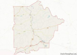 Map of Talbot County, Georgia