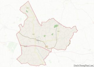 Map of Taliaferro County, Georgia