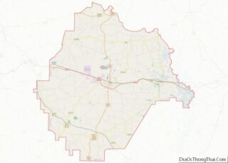 Map of Taylor County, Georgia