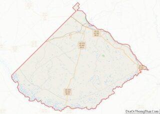 Map of Telfair County, Georgia