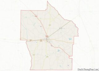 Map of Terrell County, Georgia