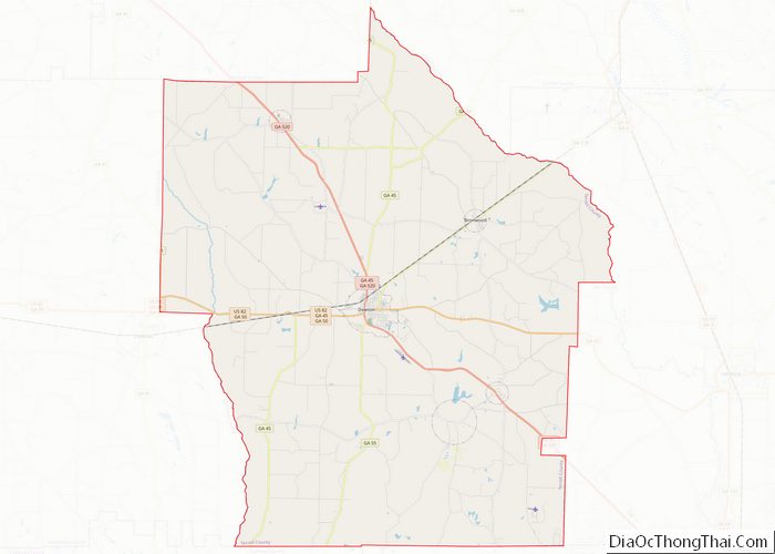 Map of Terrell County