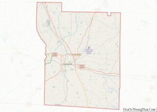 Map of Thomas County, Georgia