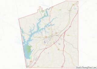 Map of Troup County, Georgia