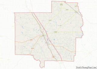 Map of Turner County, Georgia