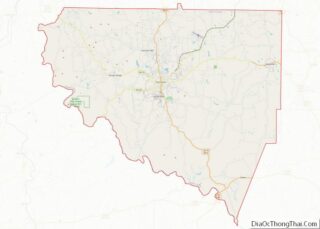 Map of Upson County, Georgia