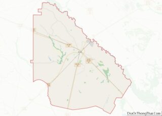 Map of Wayne County, Georgia