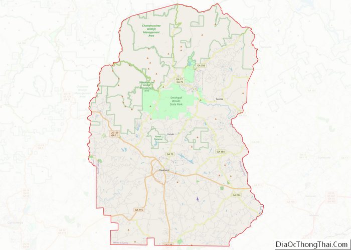 Map Of White County Georgia Địa Ốc Thông Thái 0485