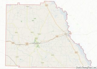 Map of Wilcox County, Georgia