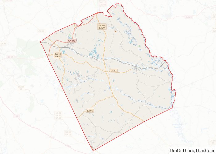 Map of Wilkinson County