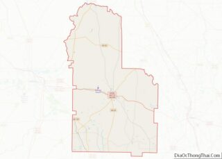 Map of Worth County, Georgia