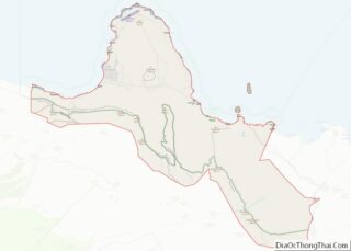 Map of Kalawao County, Hawaii