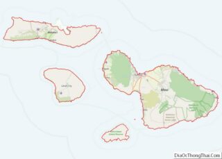 Map of Maui County, Hawaii