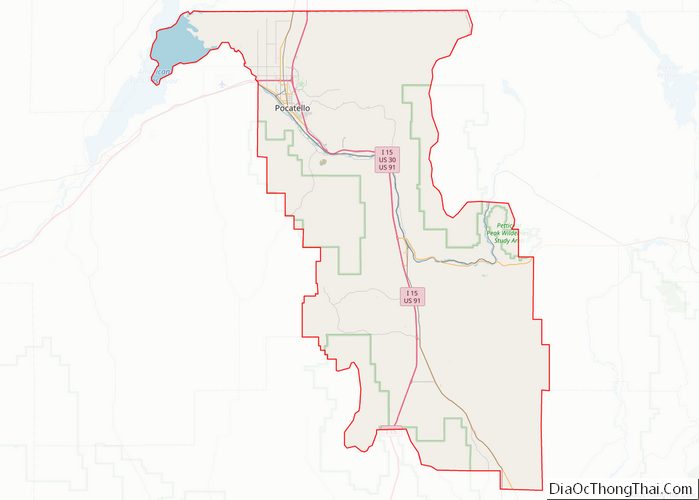 Map of Bannock County