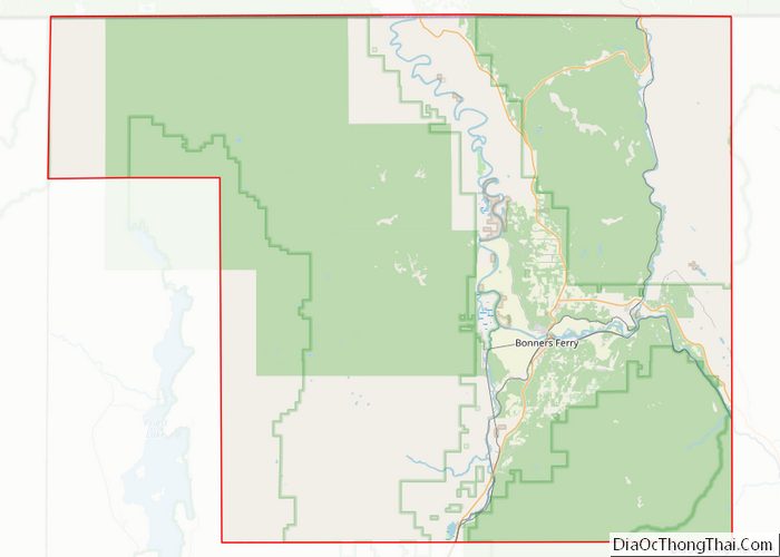 Map of Boundary County, Idaho