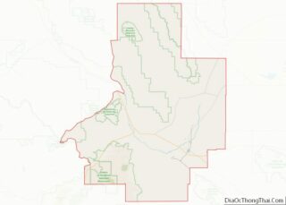 Map of Butte County, Idaho