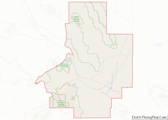 Map Of Butte County Idaho 1721