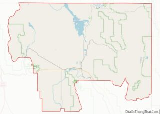 Map of Caribou County, Idaho