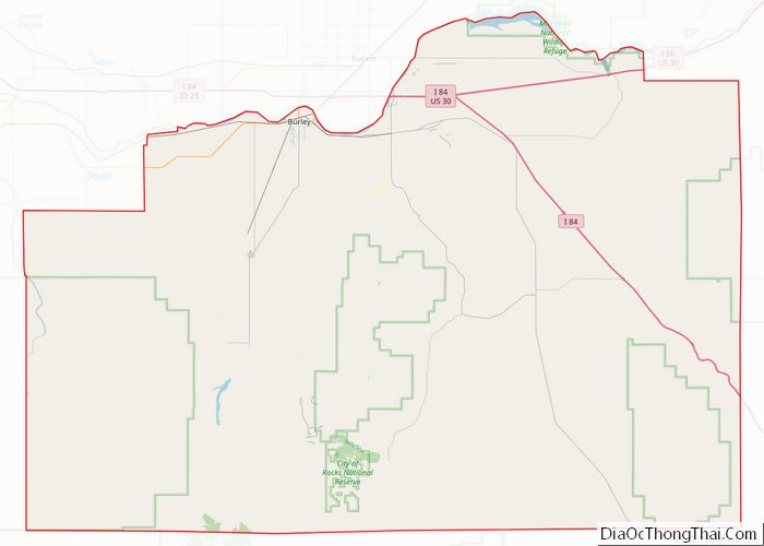 Map of Cassia County