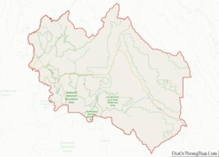 Map of Custer County, Idaho