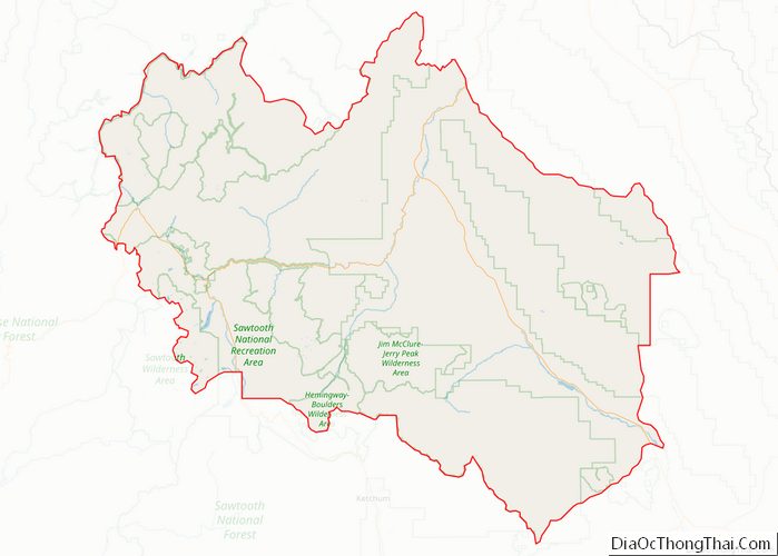 Map of Custer County