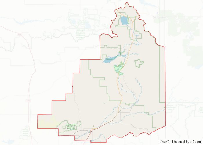 Map of Fremont County, Idaho