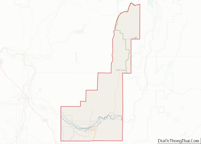 Map Of Gem County Idaho 0422