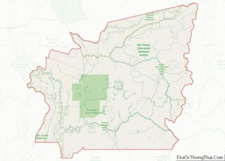 Map of Idaho County, Idaho