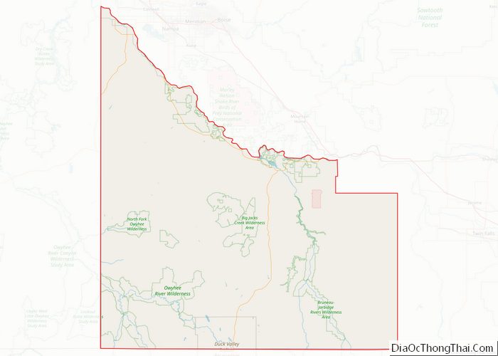 Map of Owyhee County