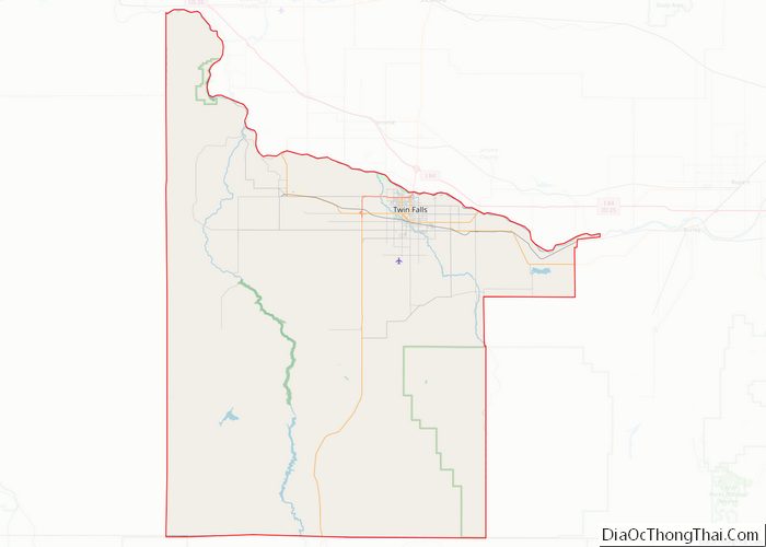 Map of Twin Falls County