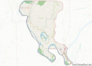 Map of Alexander County, Illinois