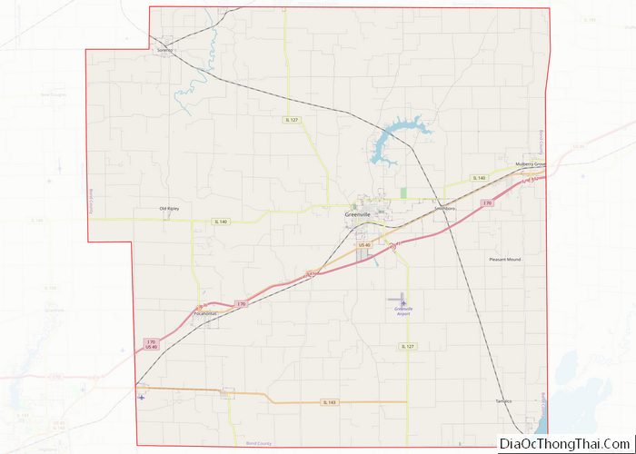 Map of Bond County