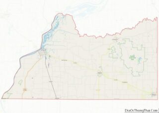 Map of Cass County, Illinois