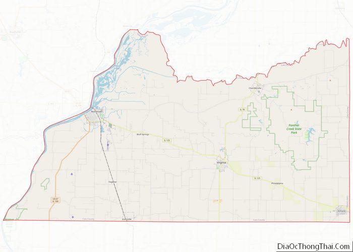 Map of Cass County