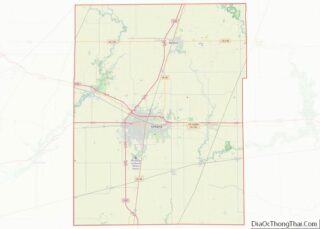 Map of Champaign County, Illinois