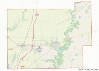 Map of Coles County, Illinois