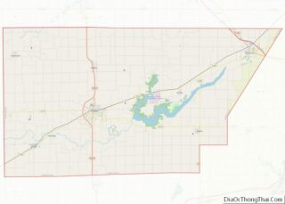 Map of De Witt County, Illinois