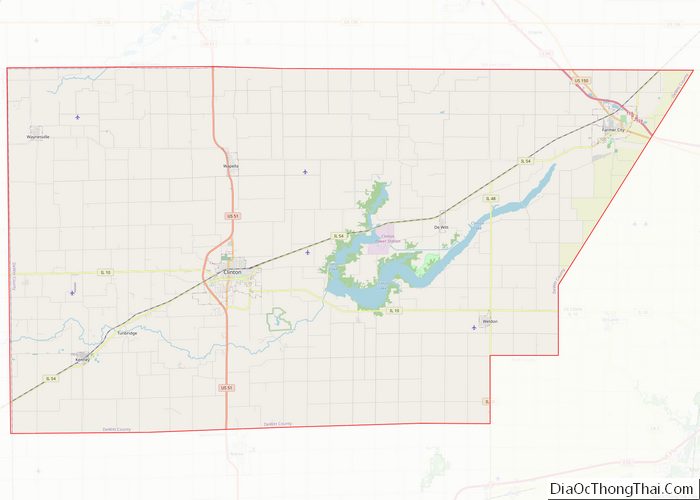 Map of De Witt County