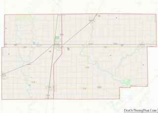 Map of Douglas County, Illinois