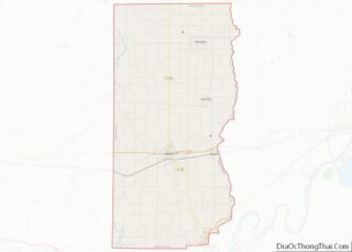 Map of Edwards County, Illinois