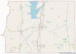 Map of Franklin County, Illinois