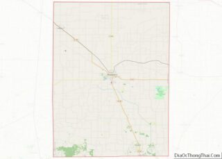 Map of Hamilton County, Illinois