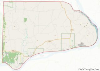 Map of Hardin County, Illinois