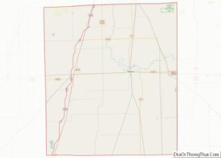 Map of Iroquois County, Illinois