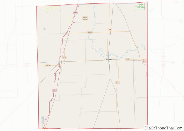 Map of Iroquois County