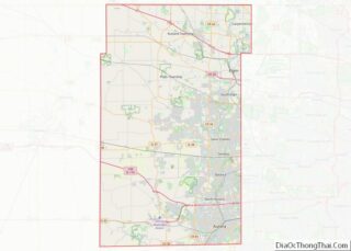 Map of Kane County, Illinois