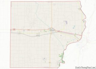 Map of Lawrence County, Illinois