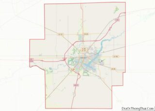 Map of Macon County, Illinois