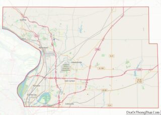 Map of Madison County, Illinois